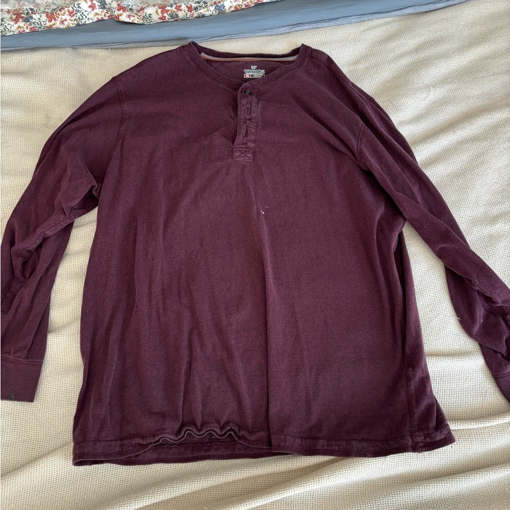 Outdoor Life Maroon Long Sleeve Tee